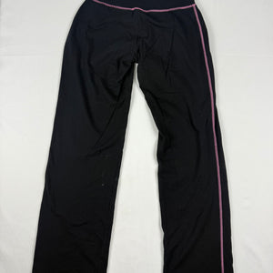 Black & pink cotton low rise flare pants (S/M)