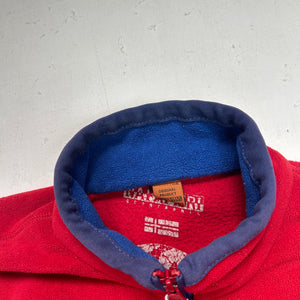 Red half zip fleece sweatshirt (M)