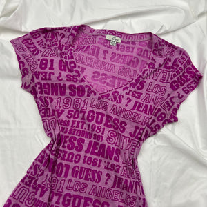 Pink logo tee (M)