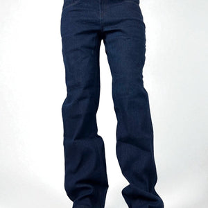 Navy blue denim low rise baggy pants (M/L)