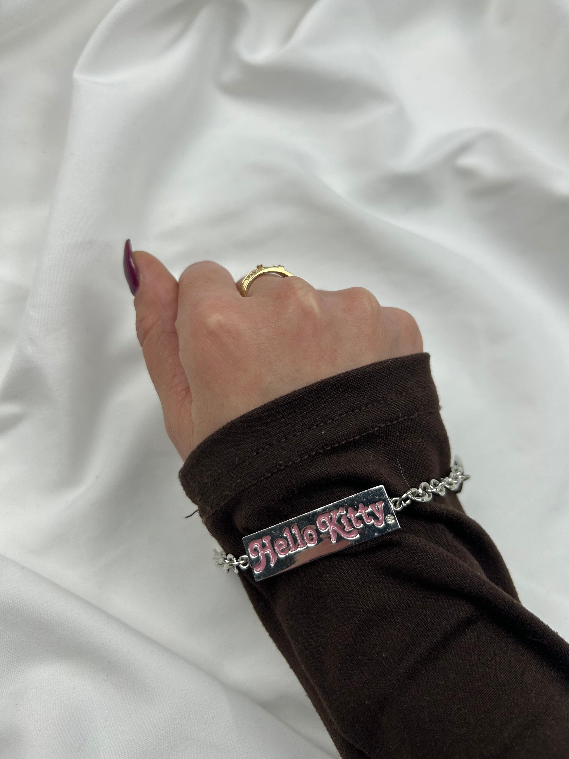 Stainless steel silver chain bracelet