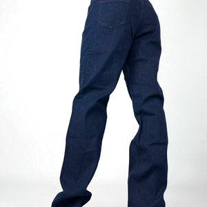 Navy blue denim low rise baggy pants (M/L)