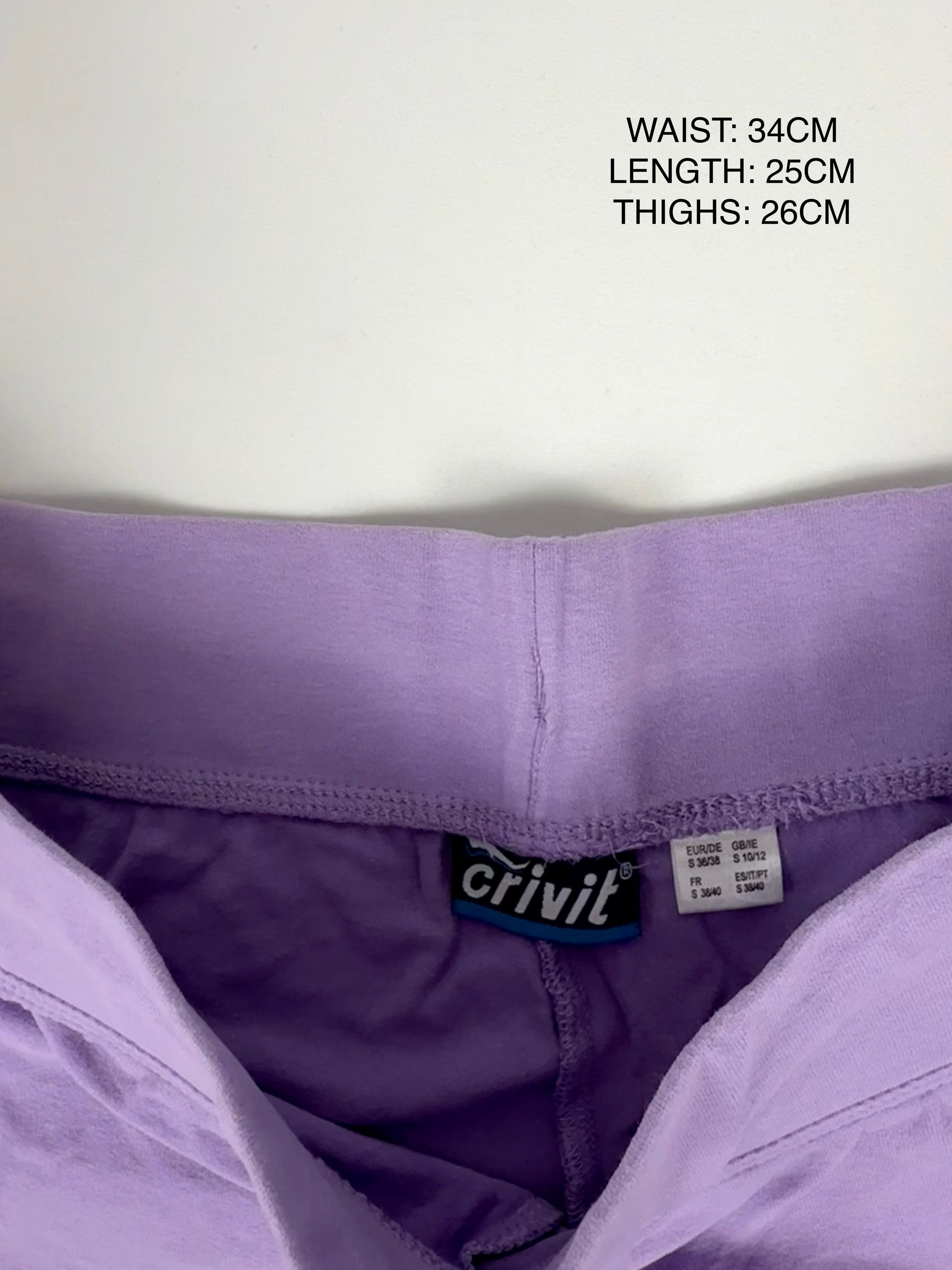 Lilac cotton low rise mini short (S)