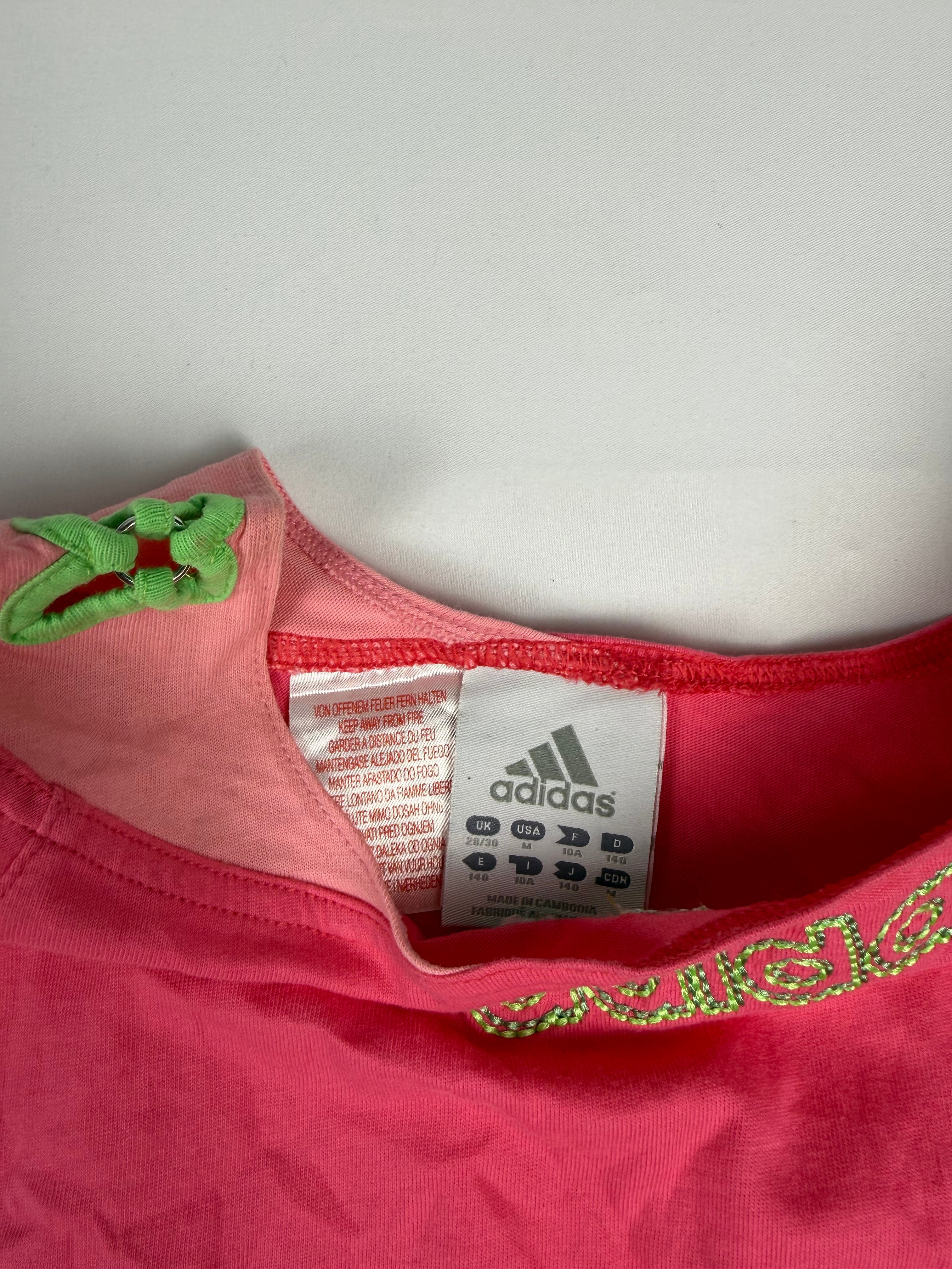 Pink cotton activewear top (S)