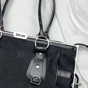 Black monogram shoulder bag (34x29cm)