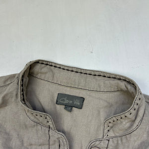 Beige linen blazer jacket (XL)