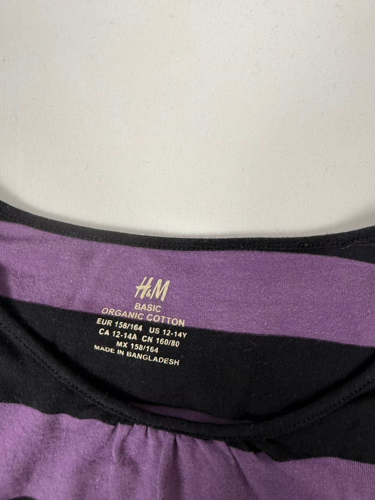 Purple striped top + mini skirt set (S)