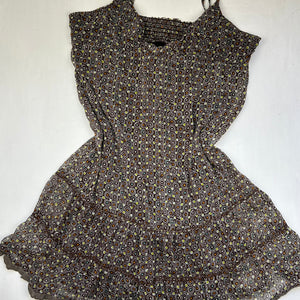 Beige mesh lined mini dress (L)