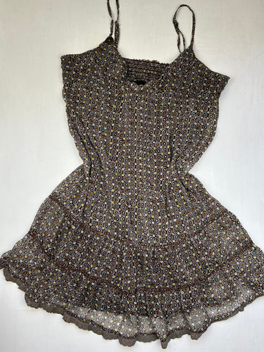 Beige mesh lined mini dress (L)