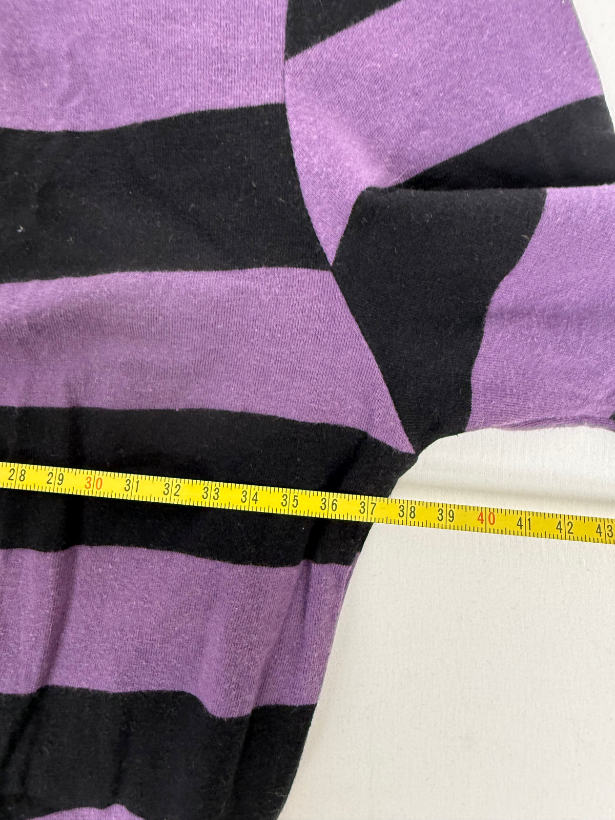 Purple striped top + mini skirt set (S)
