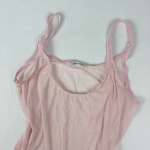 Baby pink mesh babydoll cami top (M)