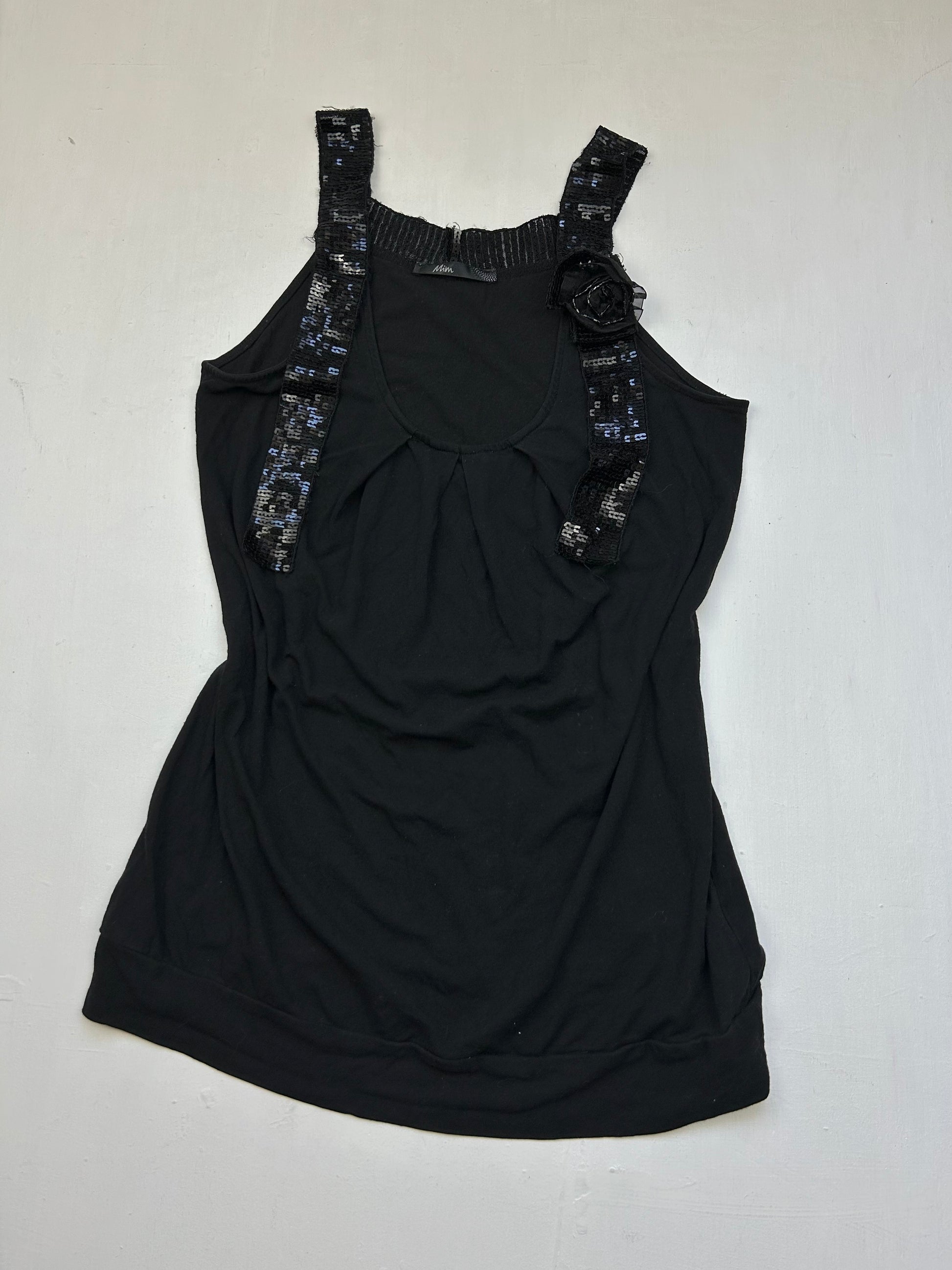 Black sequins cami top (S/M)