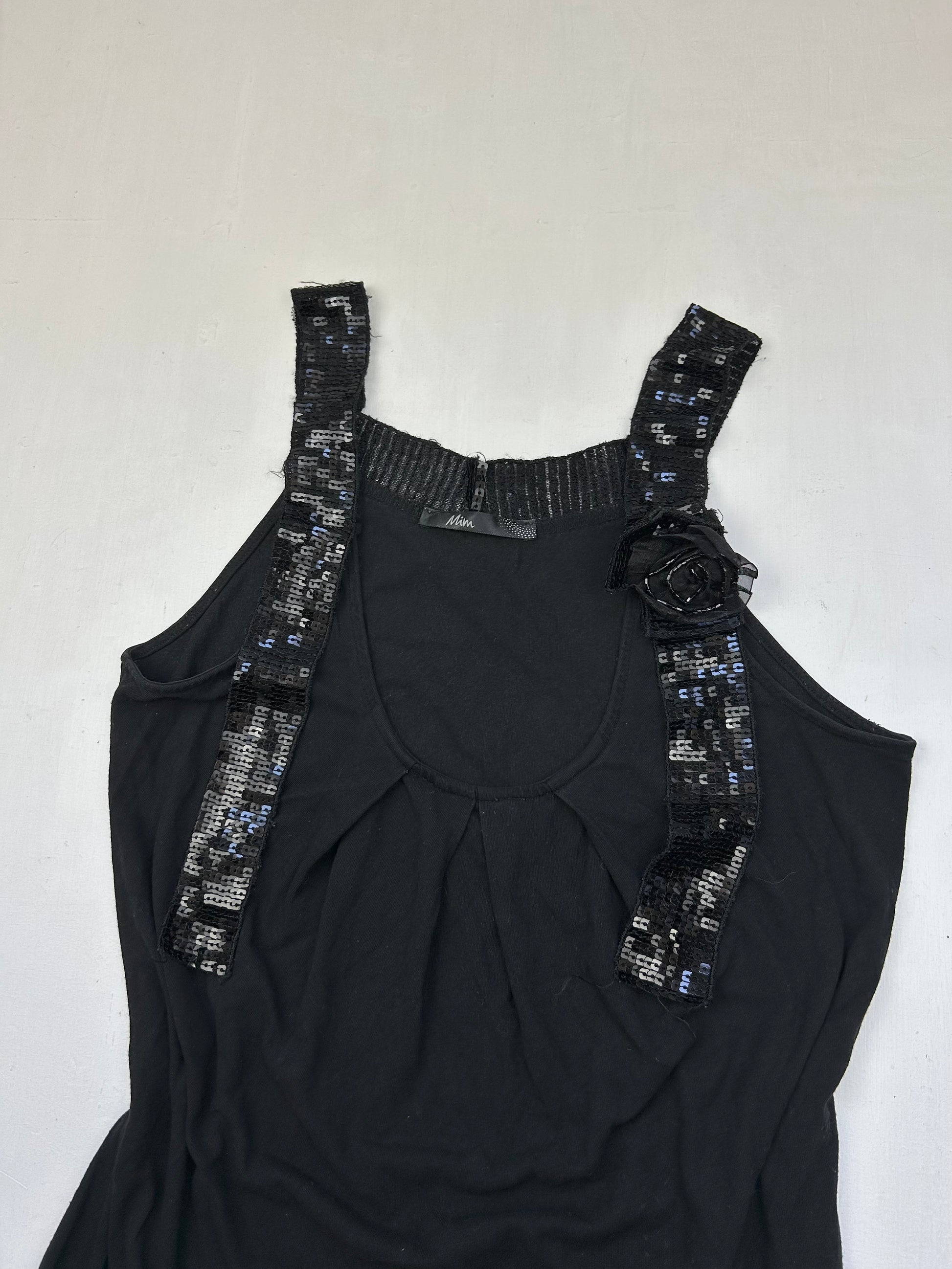 Black sequins cami top (S/M)
