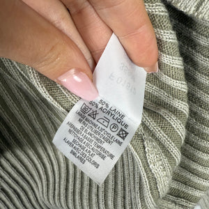 Beige zip up ribbed jumper (XXL)