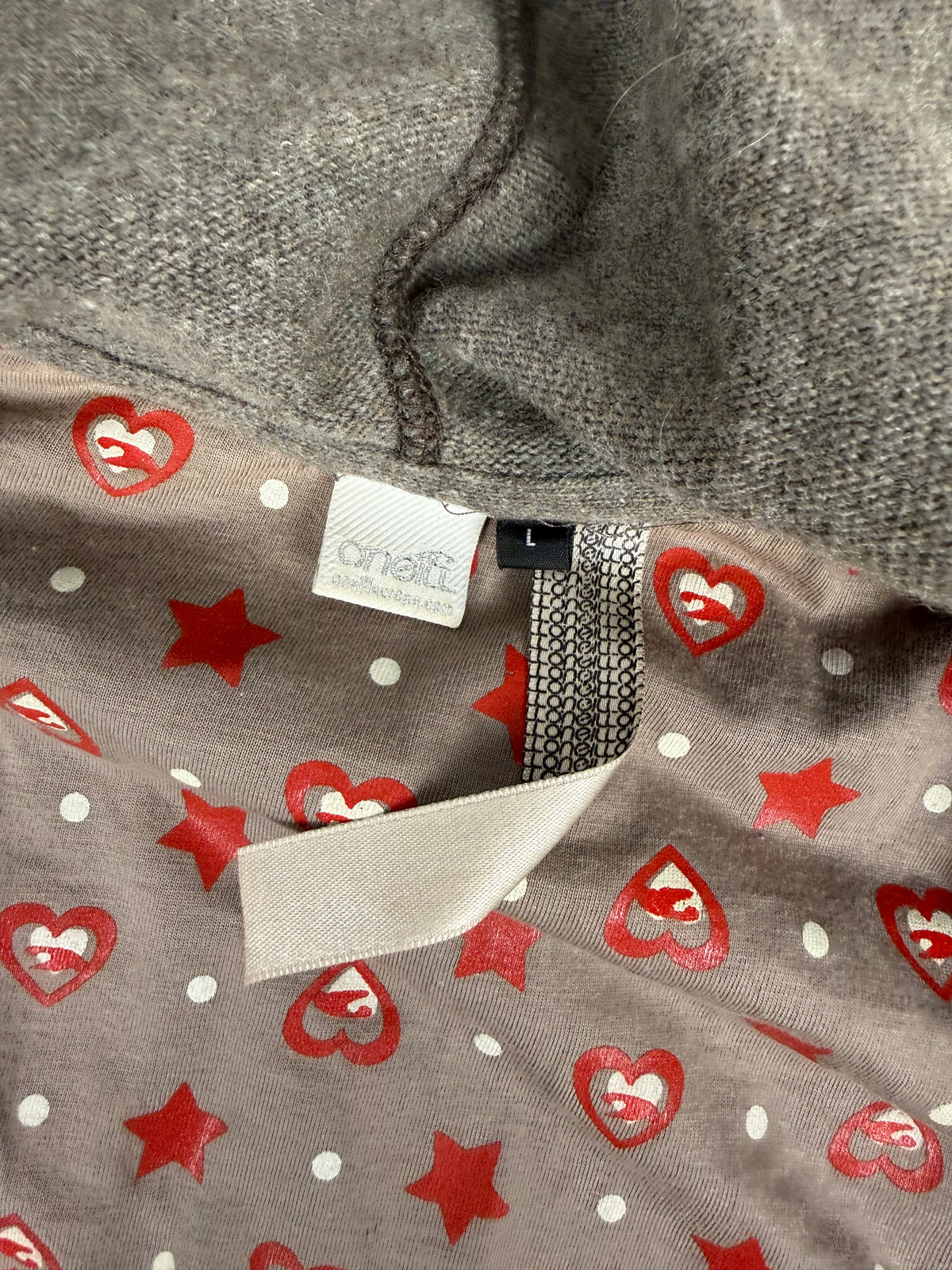 Mini-robe en maille grise à manches courtes avec nouage (S)