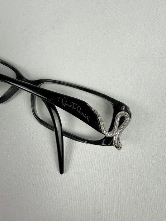 Black & silver snake office glasses (with prescription)