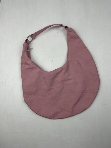 Baby pink graphic shoulder bag