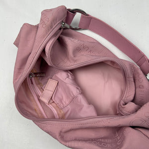 Baby pink graphic shoulder bag (36x25cm)