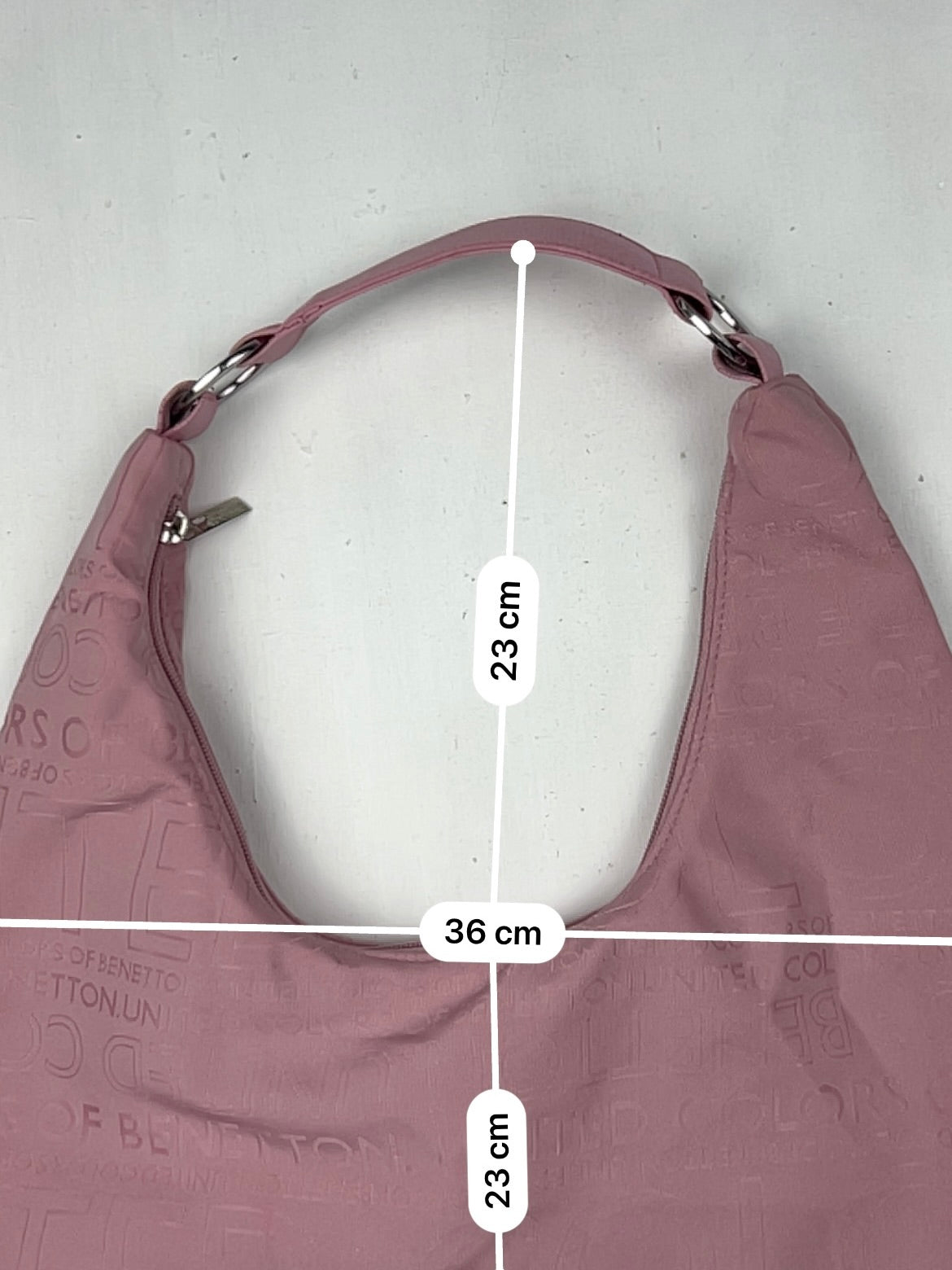 Baby pink graphic shoulder bag