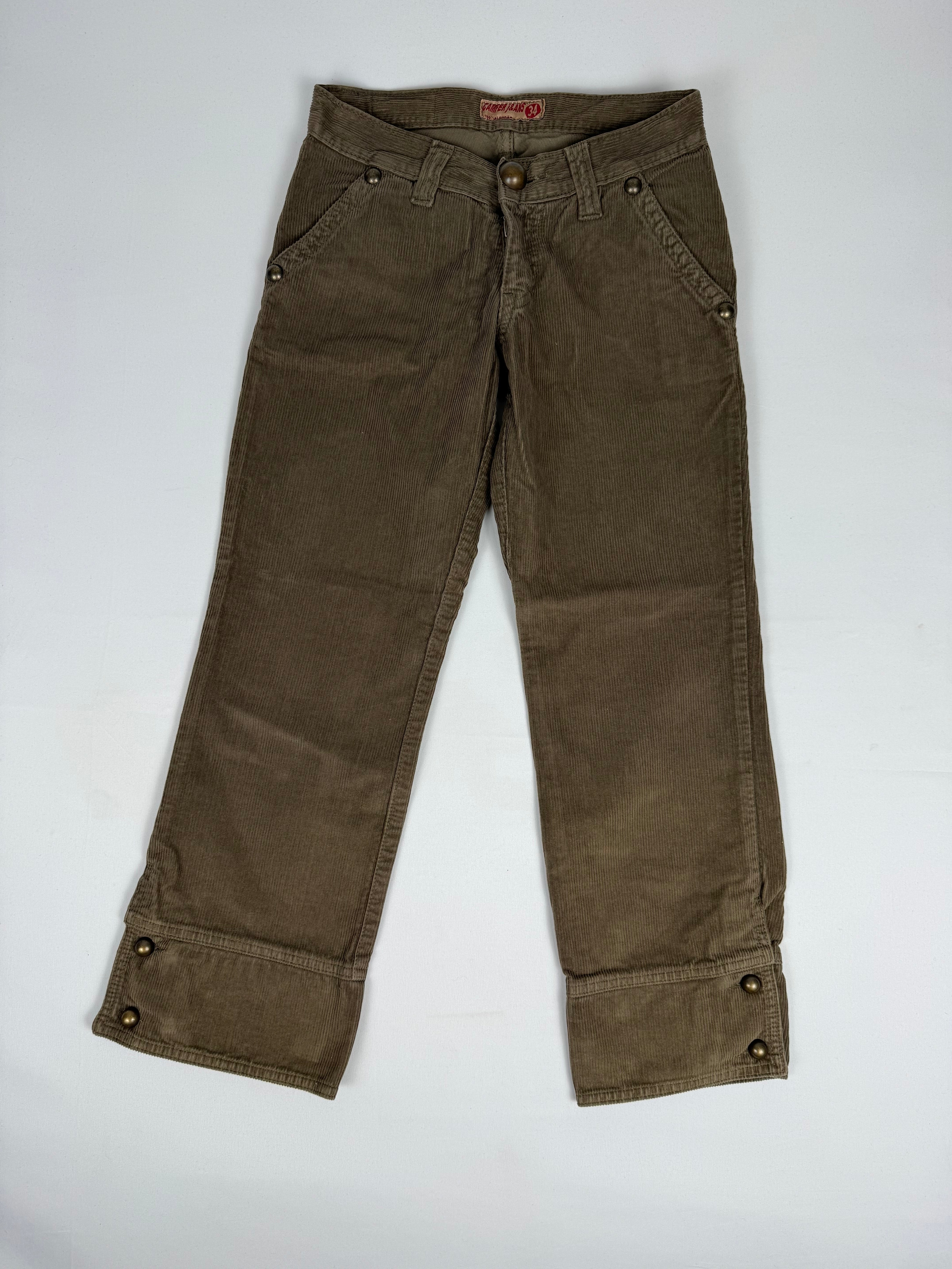 Pantalon droit taille basse en jean noir (XS)