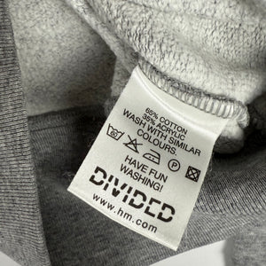 Grey zip up 100% cotton hoodie (S)