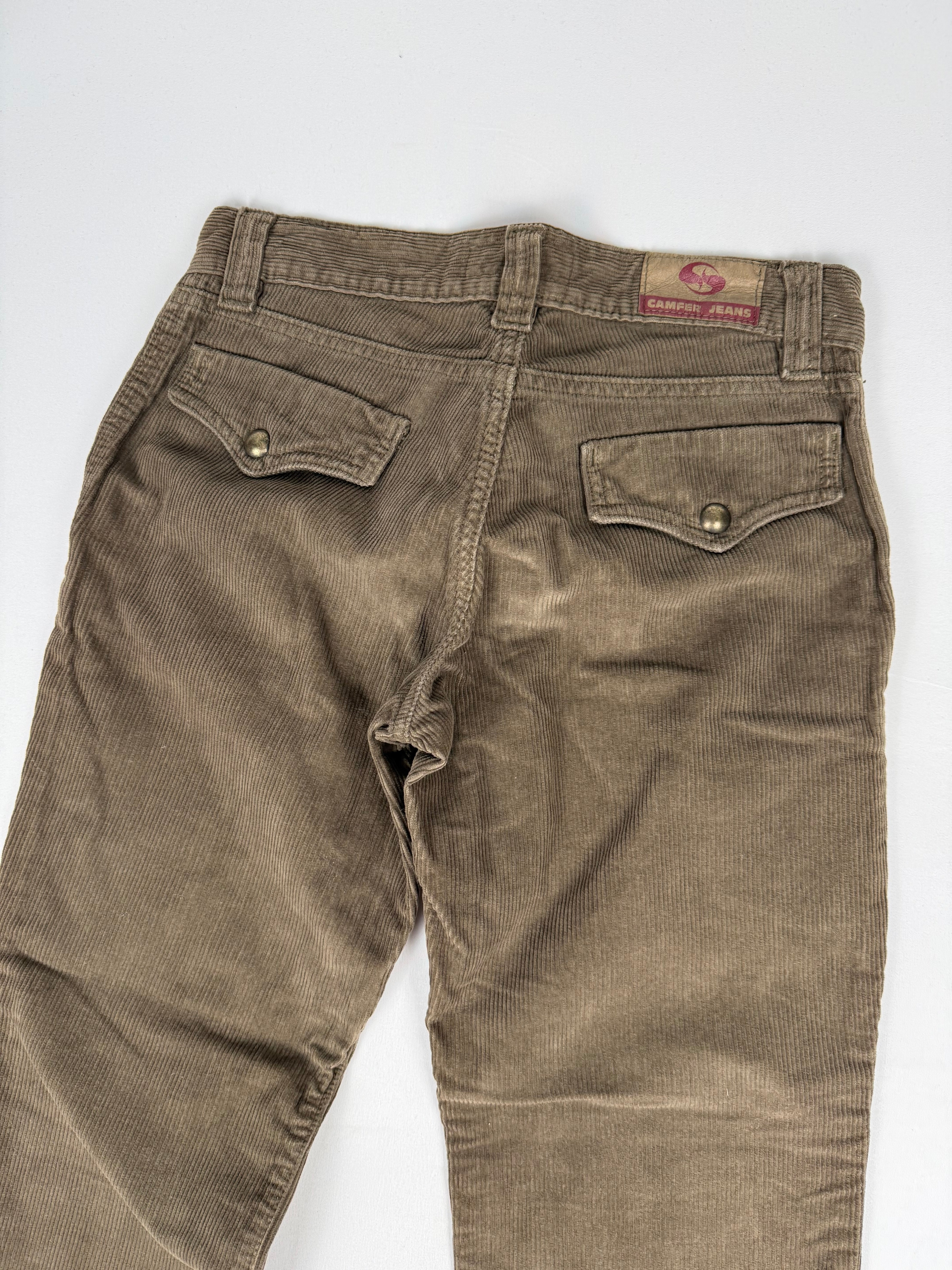 Pantalon droit taille basse en jean noir (XS)
