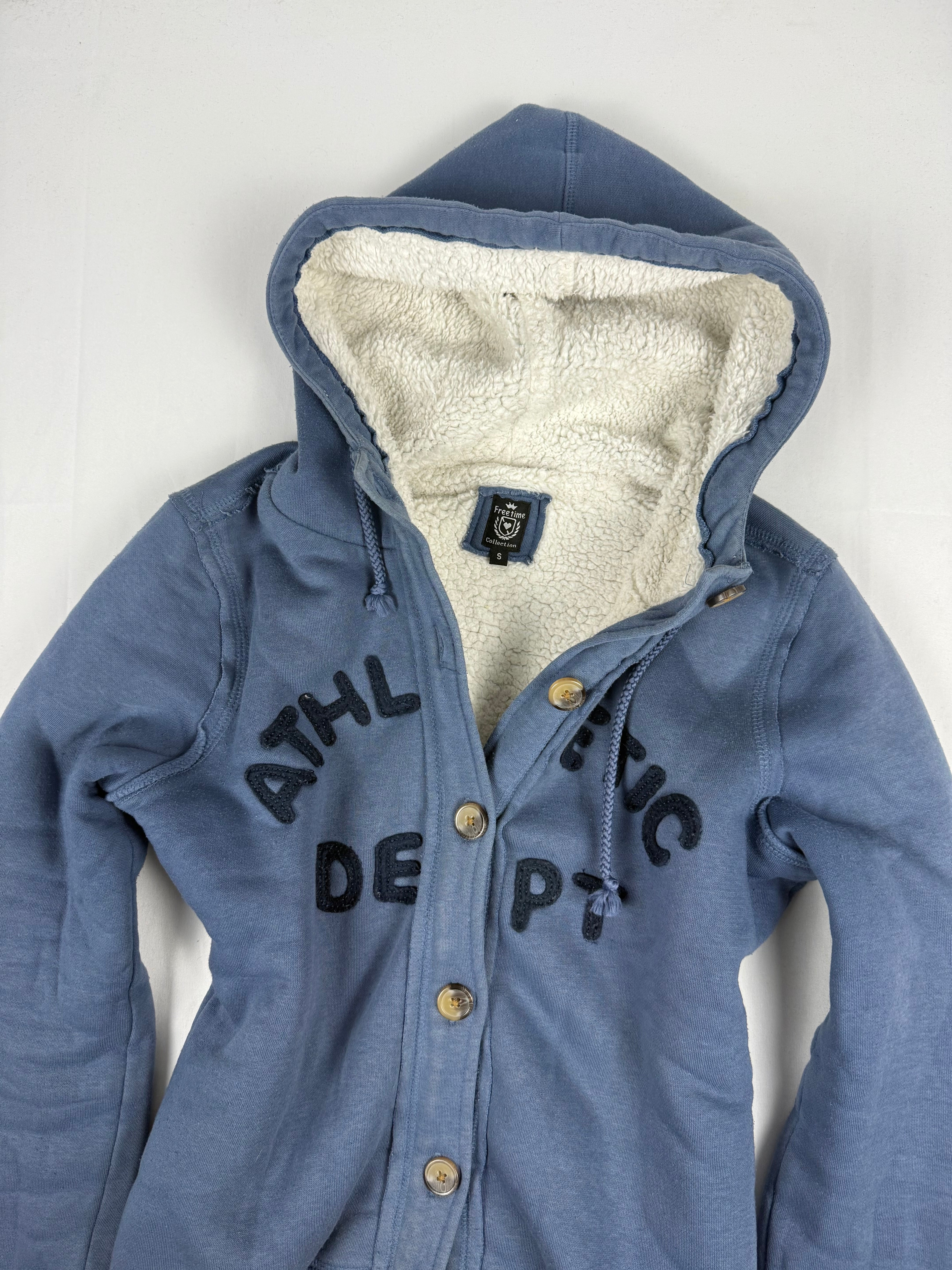 Blue inside fleece vintage cotton jacket (S)