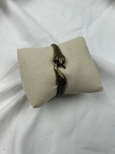 Gold snake inox bangle bracelet
