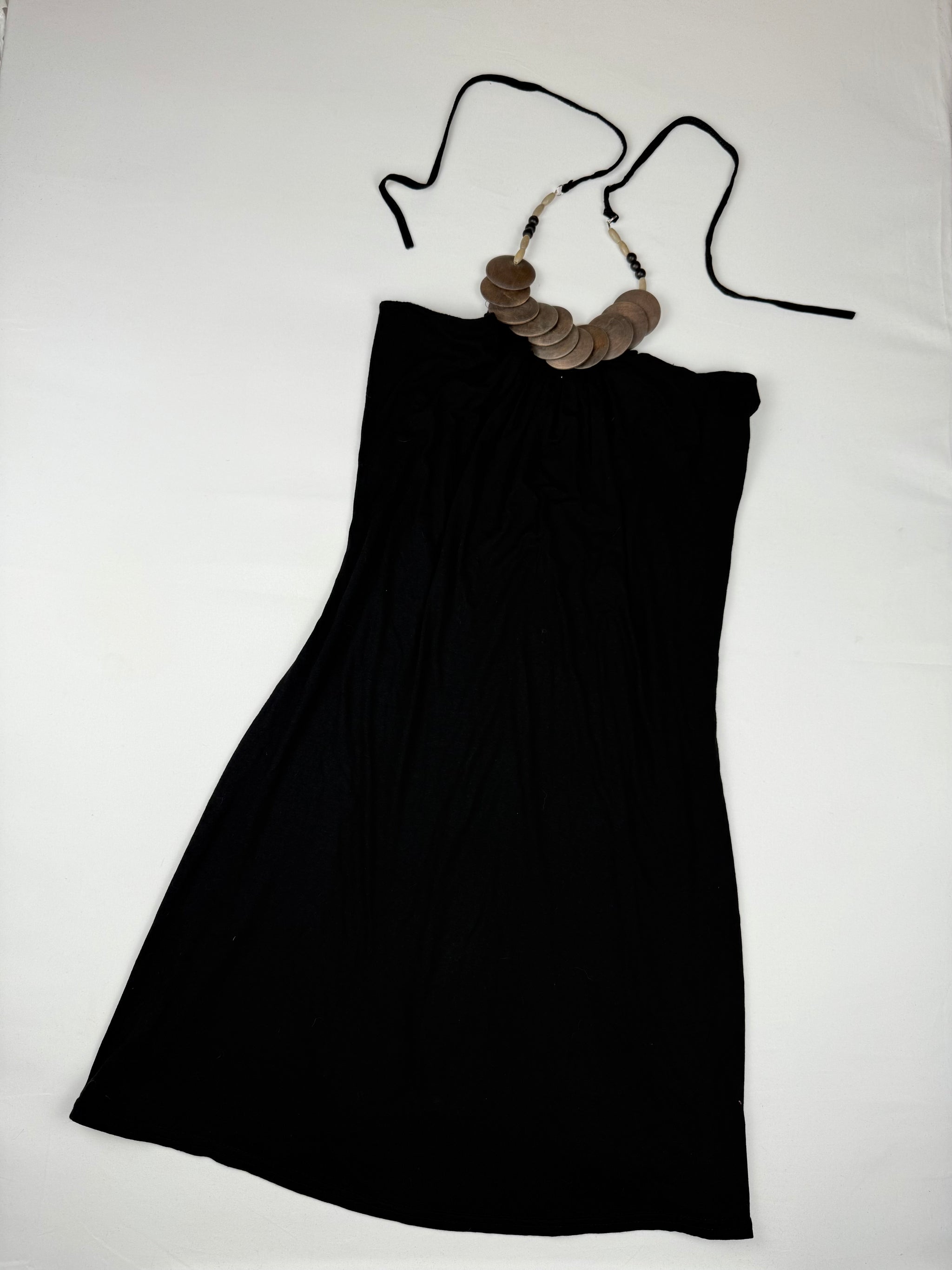 Black necklace mini dress (M)