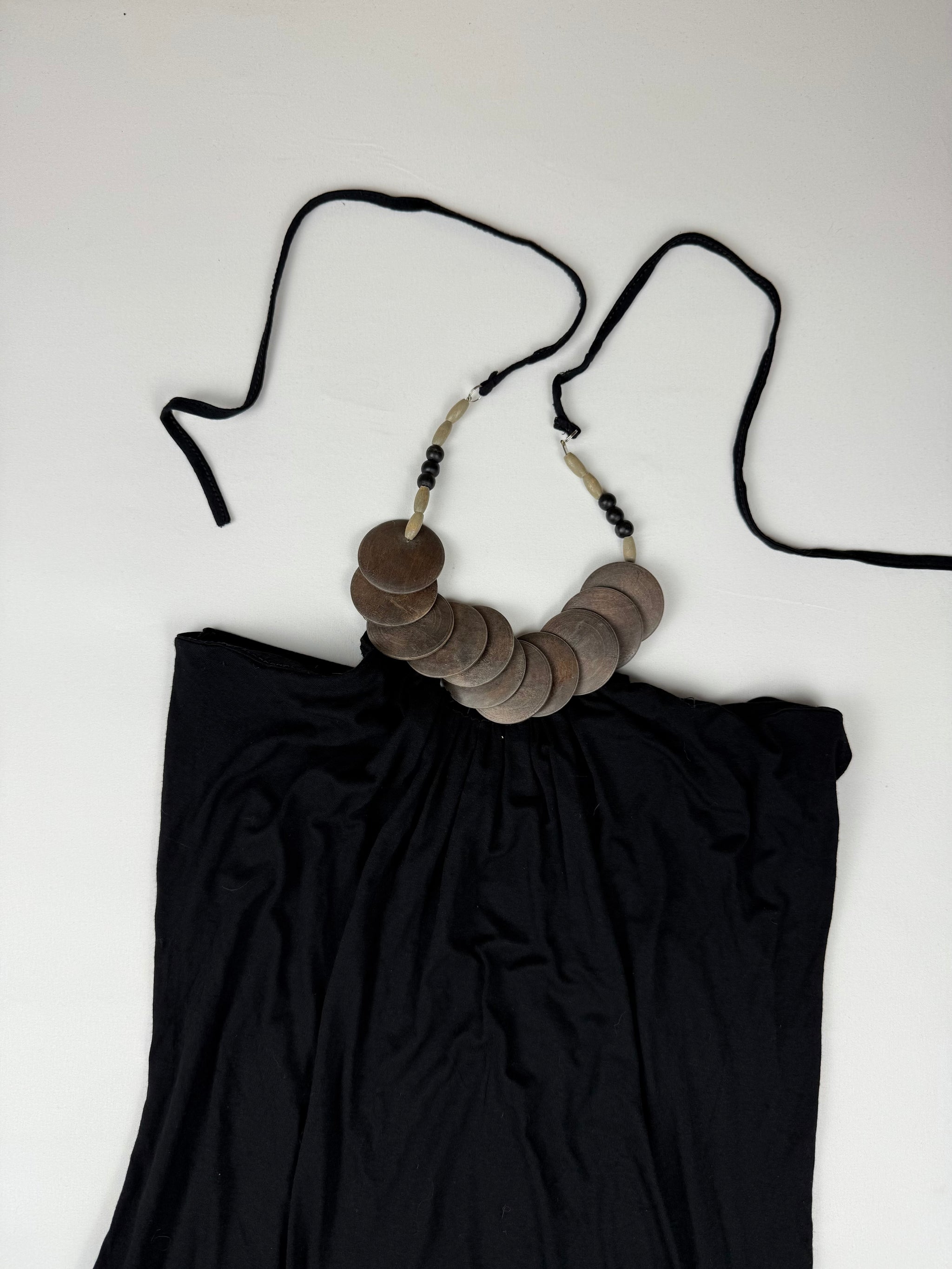 Black necklace mini dress (M)