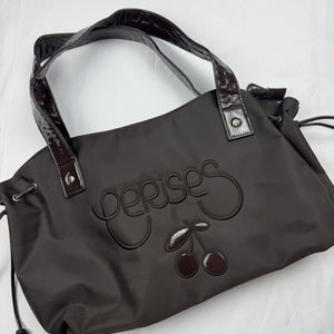 Brown logo uni shoulder bag (45x21 cm)