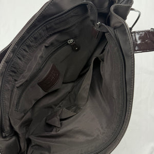 Brown logo uni shoulder bag (45x21 cm)