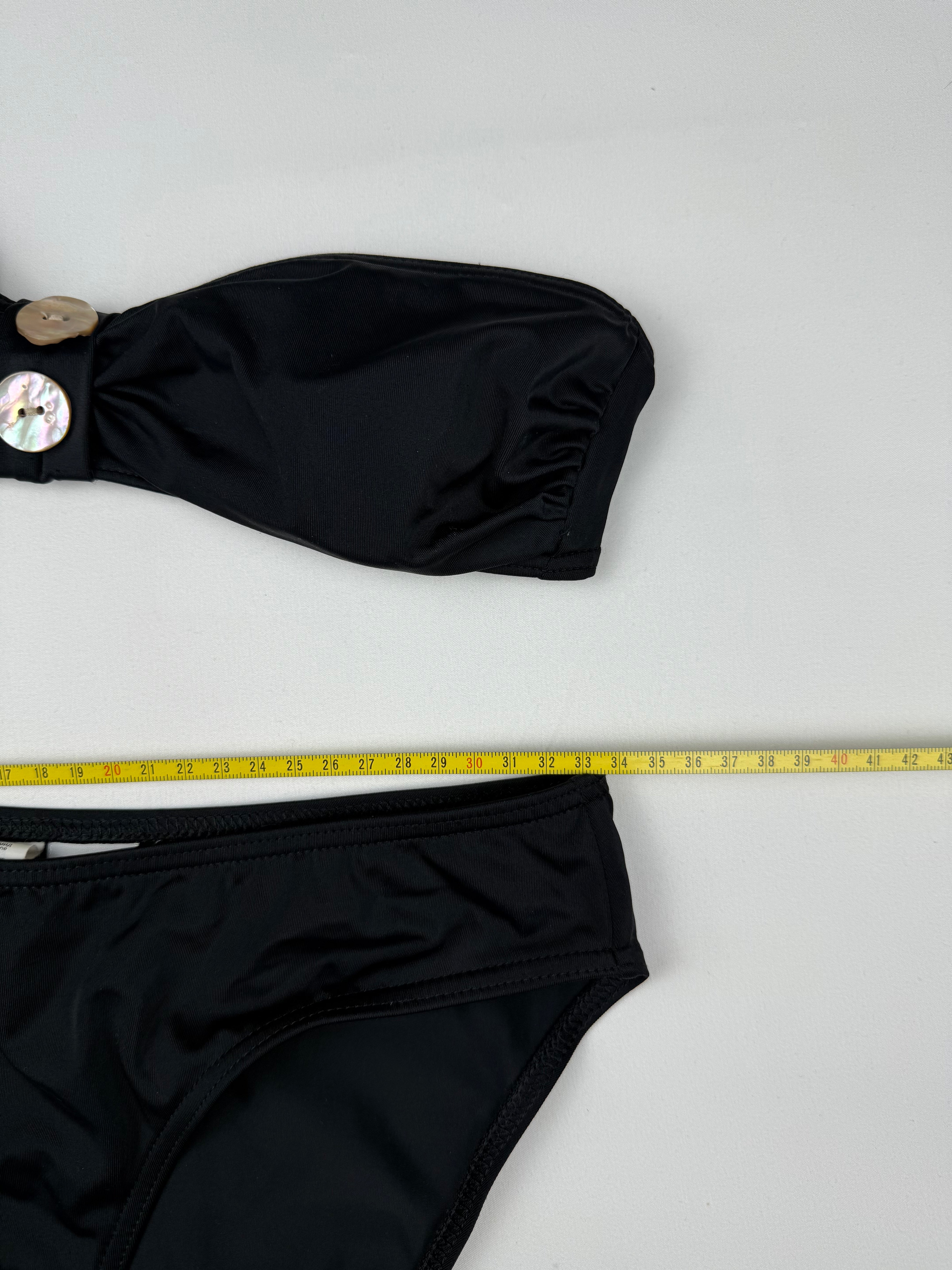 Black buttons bikini set (S)