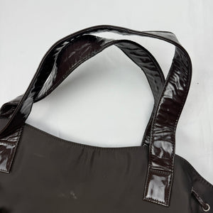 Brown logo uni shoulder bag (45x21 cm)
