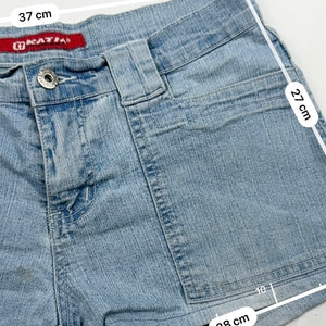 Blue low rise mini denim short (M)
