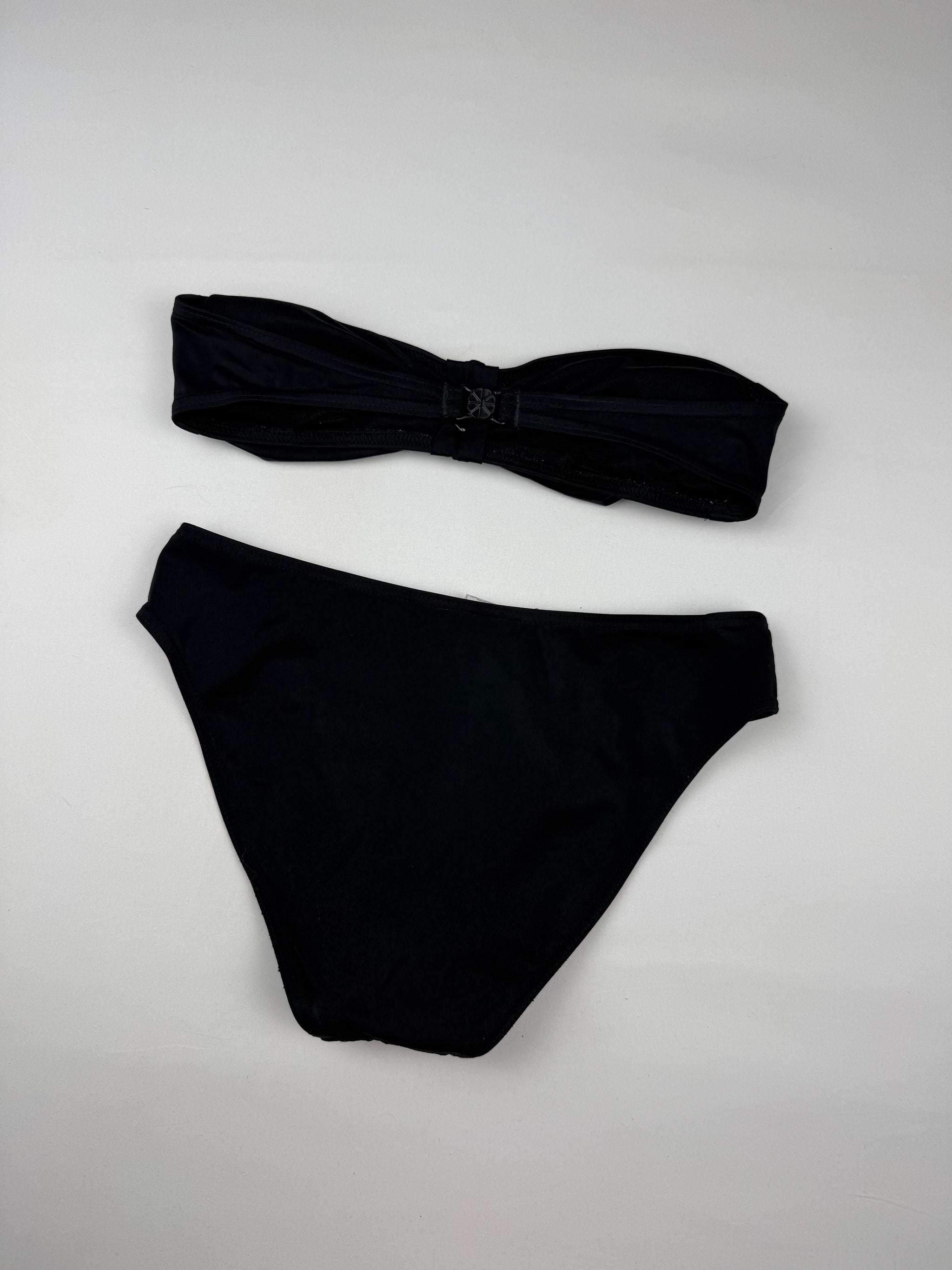 Black buttons bikini set (S)