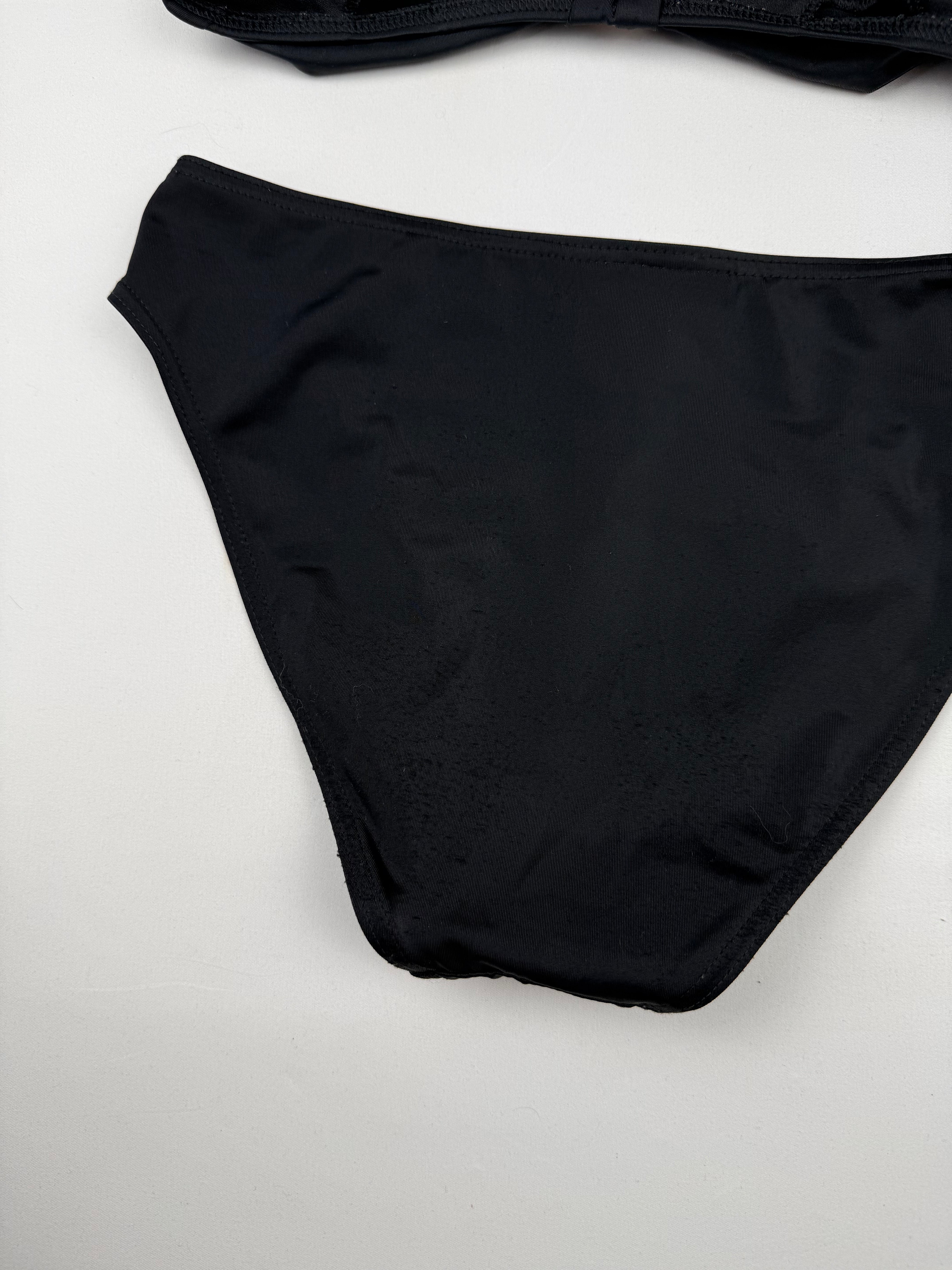 Black buttons bikini set (S)