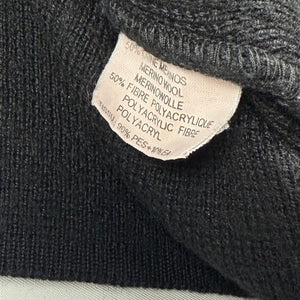 Black wool zip up cardigan jumper (S/M)