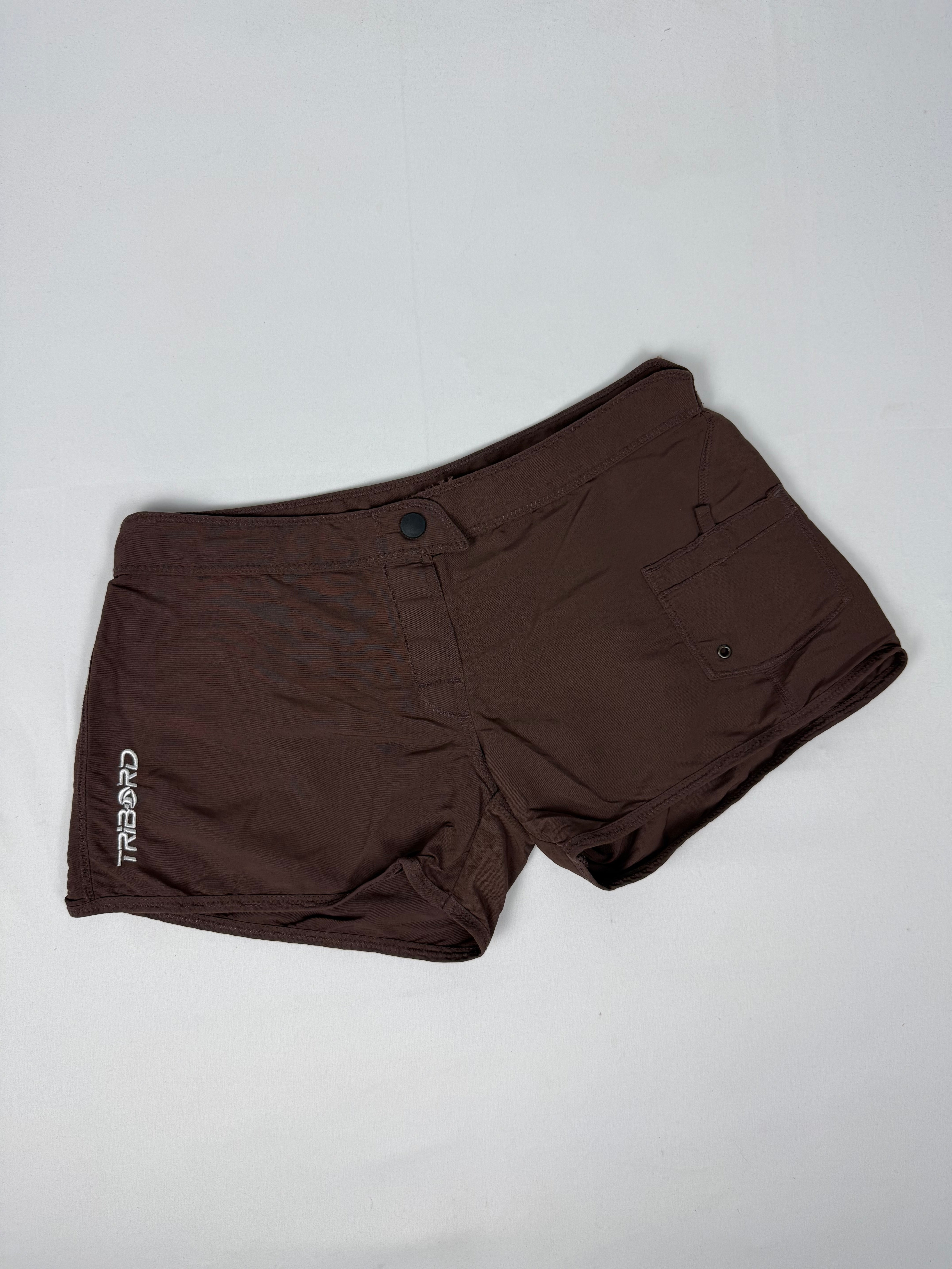 Brown low rise mini short (M)
