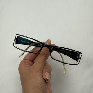 Black logo 2000s office glasses (no prescription)
