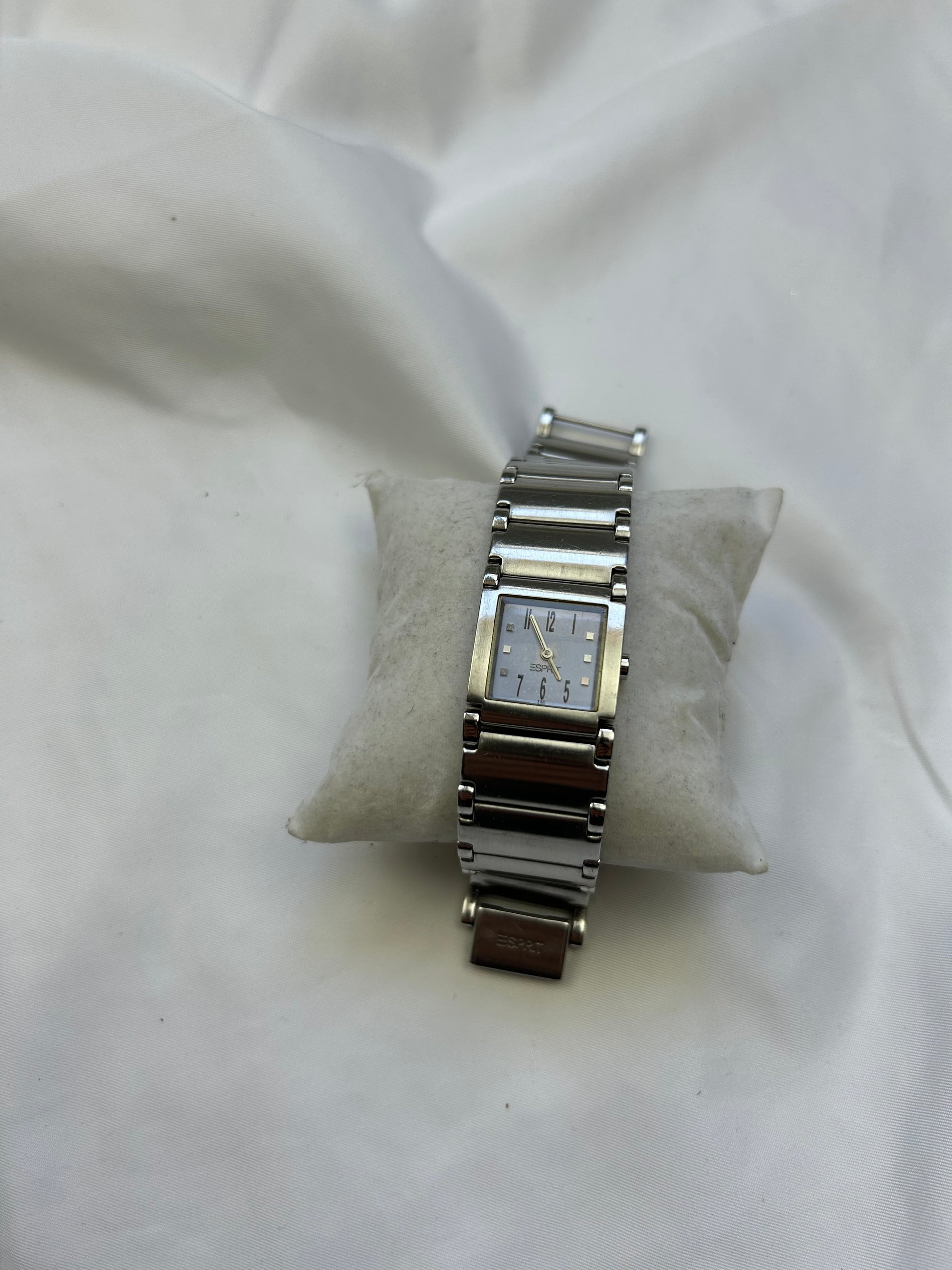 Vintage silver inox bracelet jewelry watch