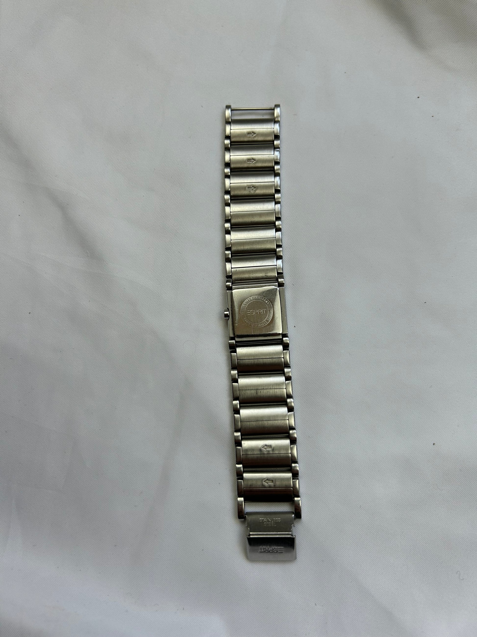 Vintage silver inox bracelet jewelry watch