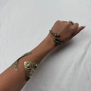 Gold bangle snake inox bracelet