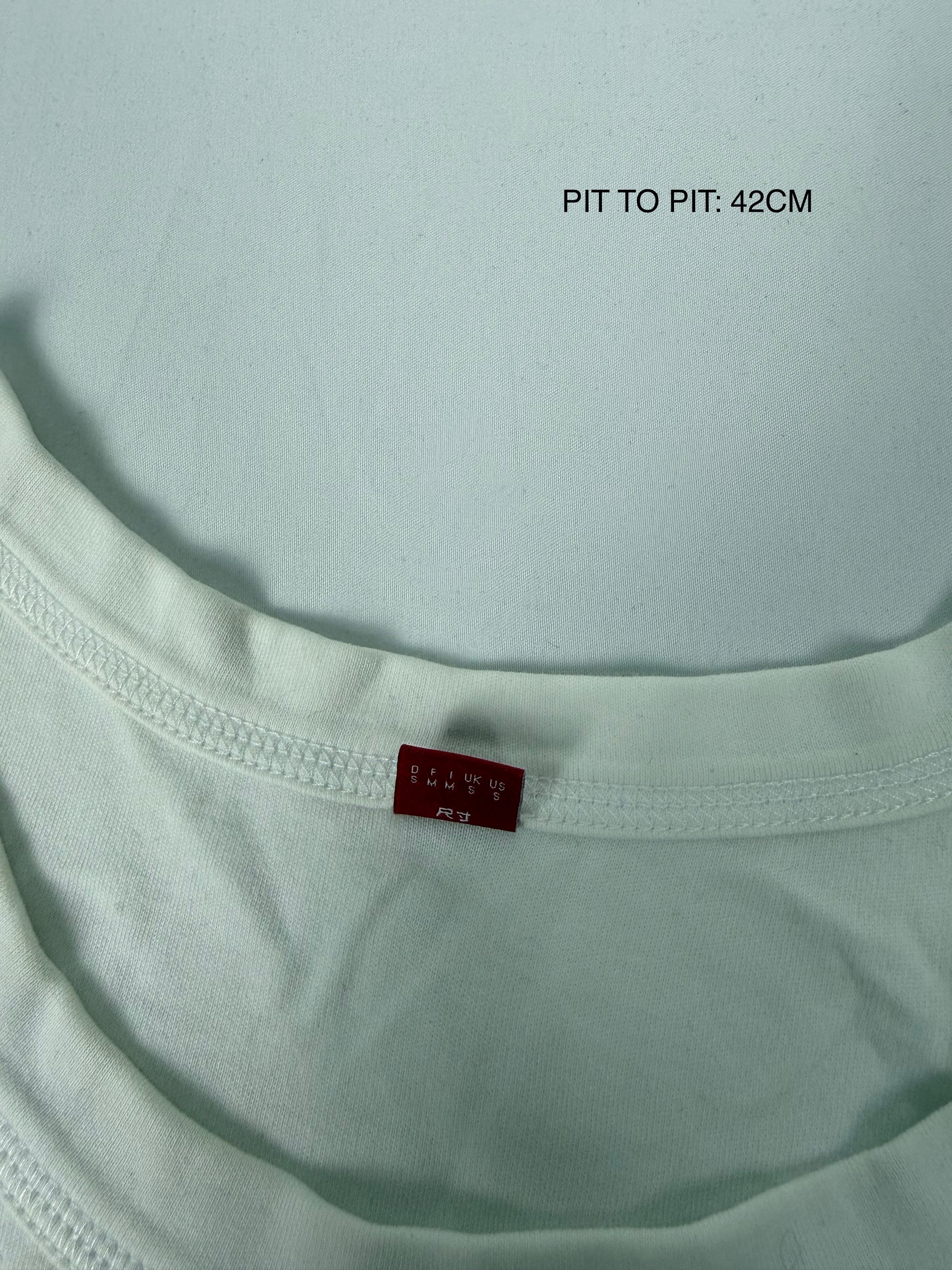 White logo 100% cotton tank top (M)