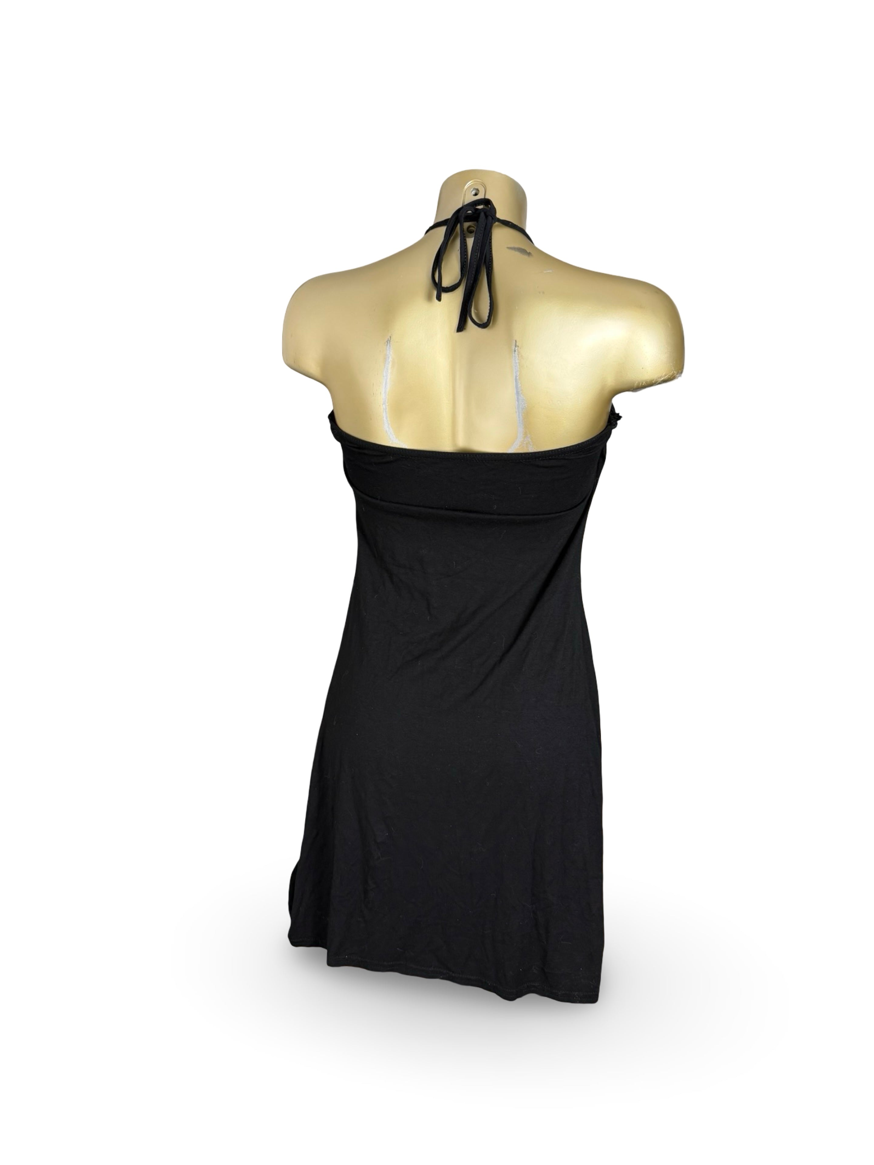 Black necklace mini dress (M)
