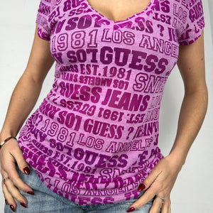 Pink logo tee (M)