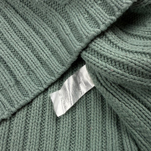 Blue turtleneck ribbed jumper (M)