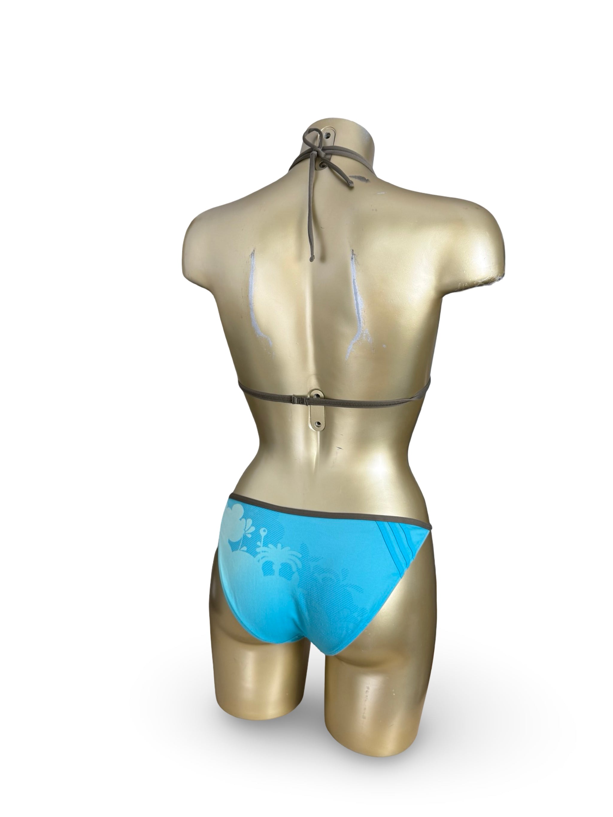 Blue graphic bikini set (S)