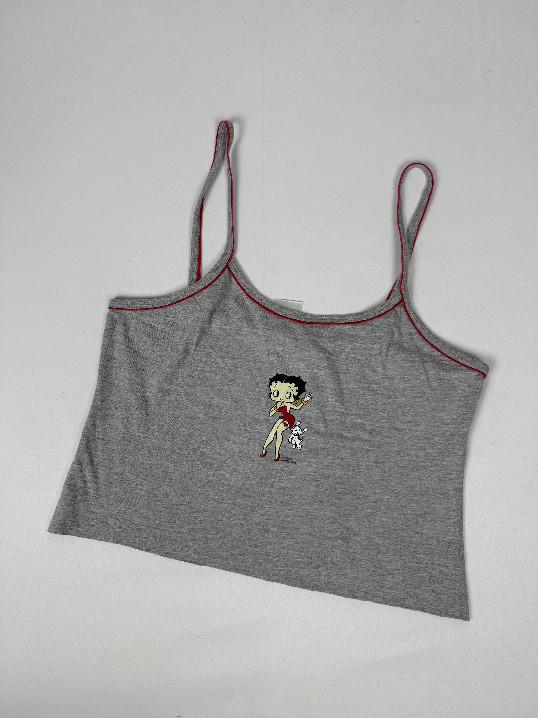 Grey cotton graphic top (XL)
