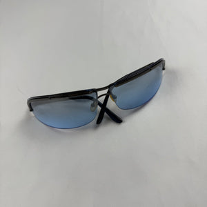 2000s blue shield sunglasses
